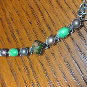 Women's Bracelet with Different Shapes and Color Stones